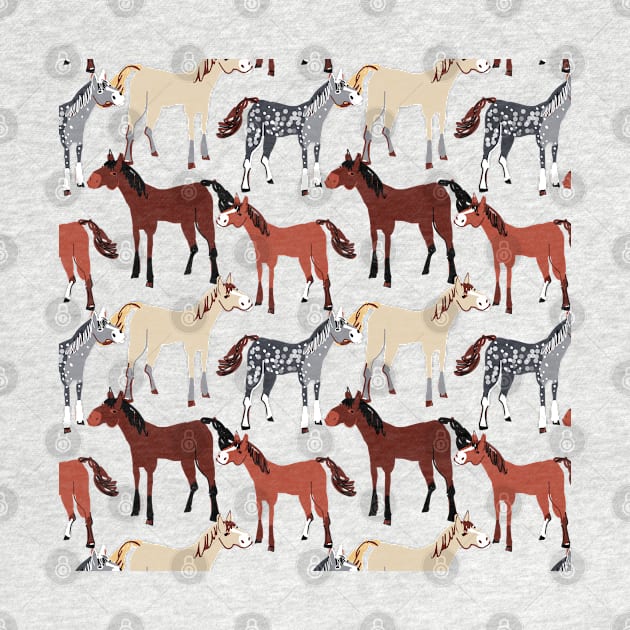 Horse pattern green by belettelepink